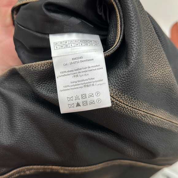 REMAIN Black Washed Leather Miniskirt - Picture 12 of 12